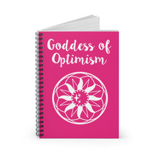 Load image into Gallery viewer, Goddess of Optimism Spiral Notebook - Ruled Line