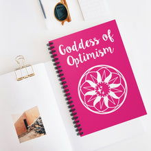 Load image into Gallery viewer, Goddess of Optimism Spiral Notebook - Ruled Line