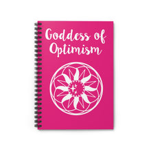 Load image into Gallery viewer, Goddess of Optimism Spiral Notebook - Ruled Line